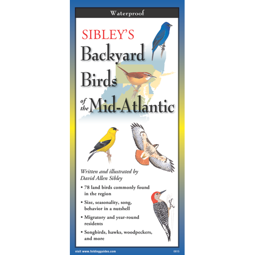 Sibley's Backyard Birds of the Mid-Atlantic Foldable Guide - Heart of the Home LV