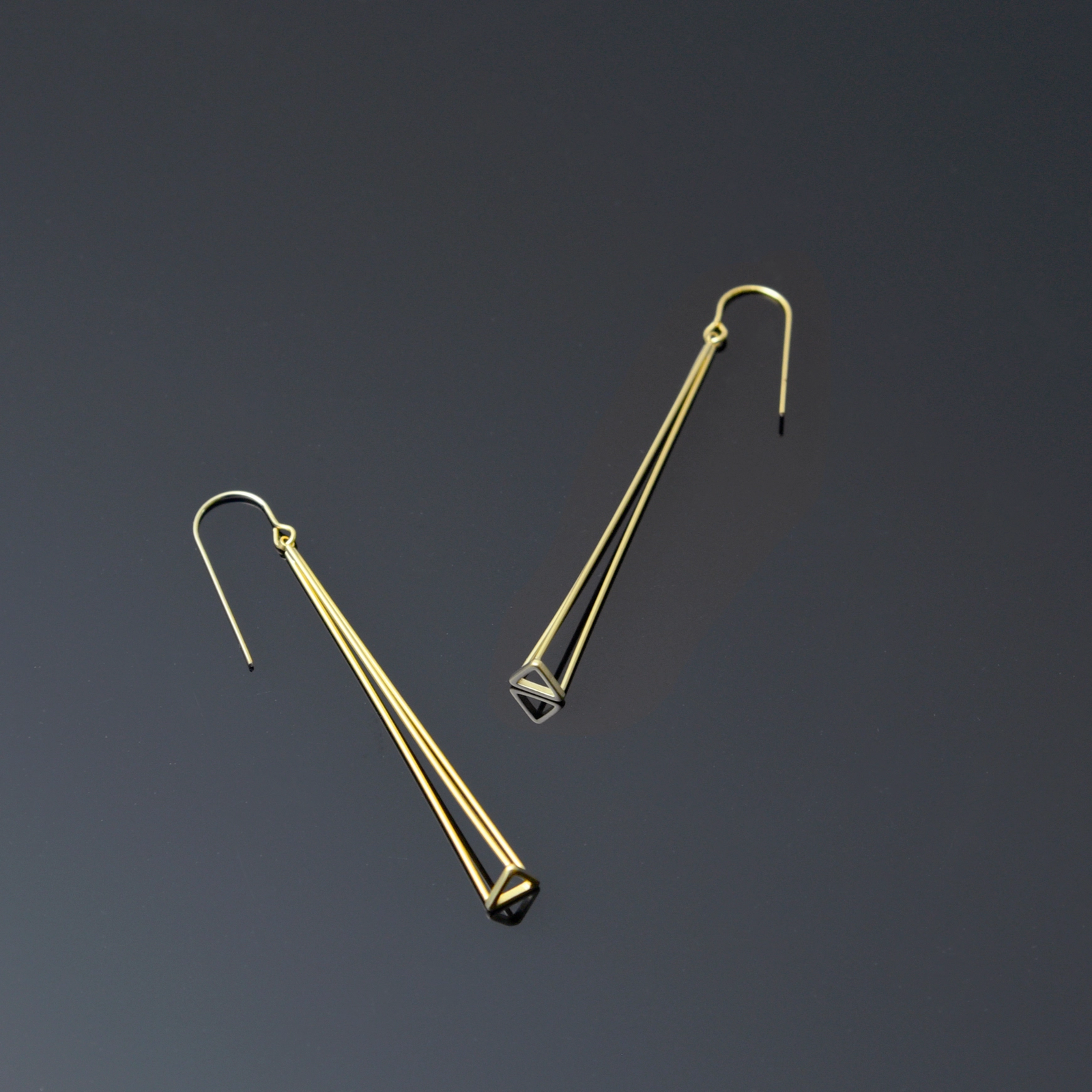 Glint Earrings In Satin Gold - Heart of the Home Inc