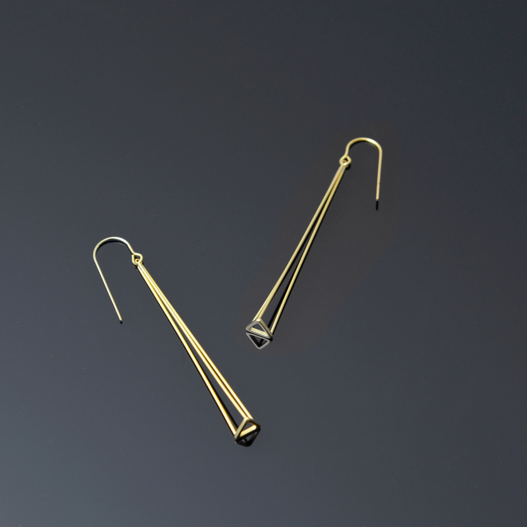 Glint Earrings In Satin Gold - Heart of the Home Inc