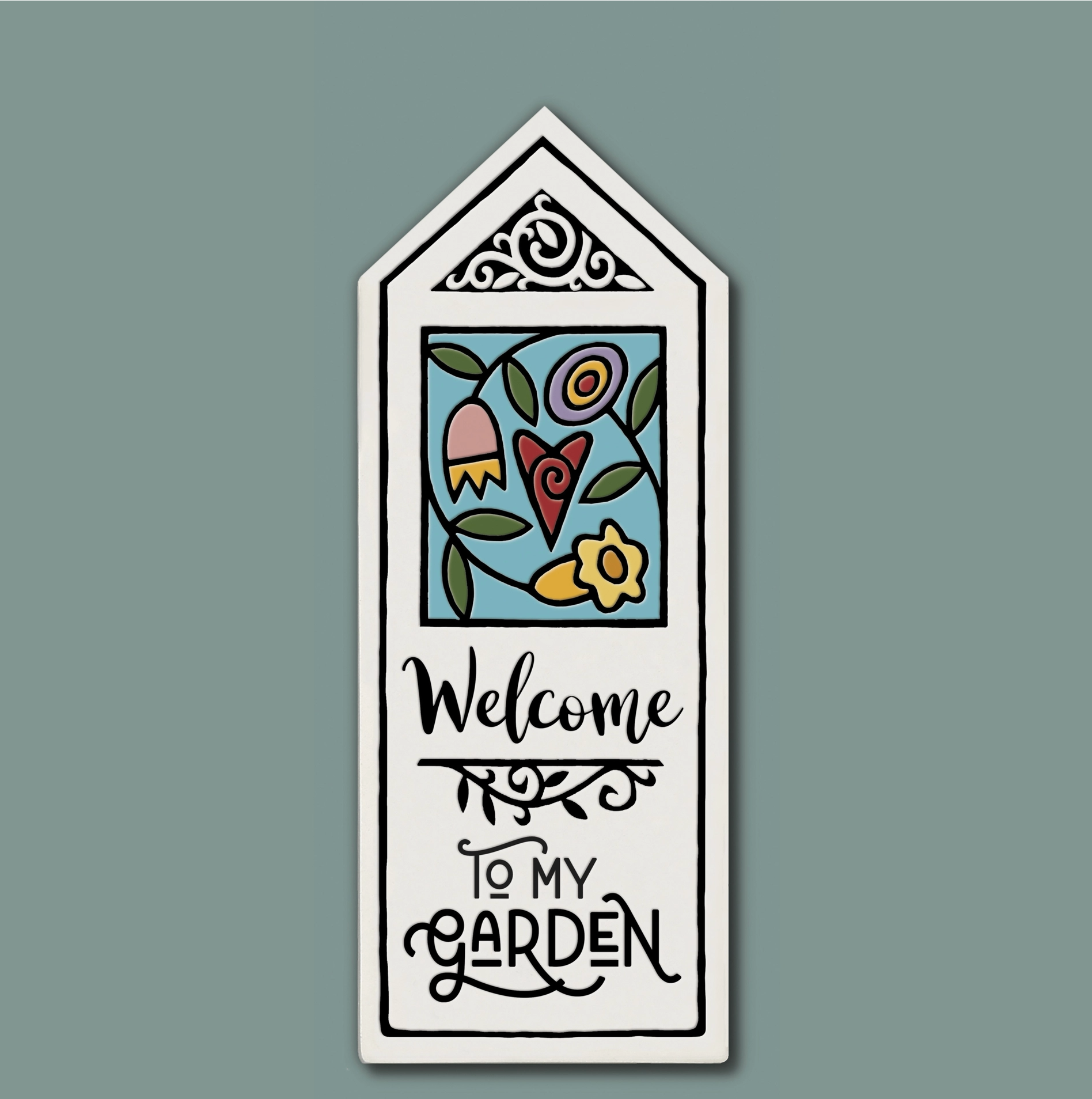 Welcometo my Garden Garden Tile - Heart of the Home Inc