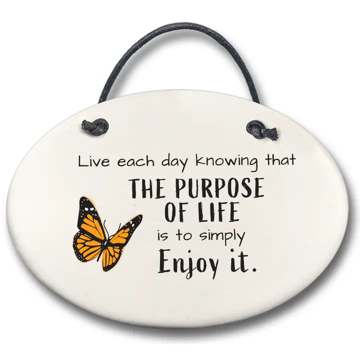 "Live Each Day..." Ceramic Plaque - Heart of the Home LV