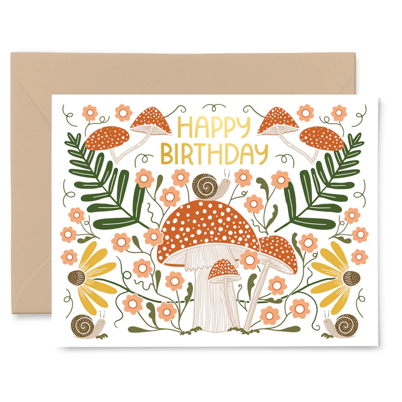 Mushroom Birthday Card - Heart of the Home Inc