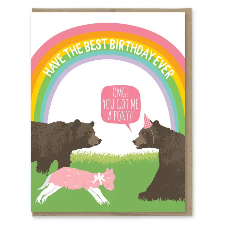 Best Birthday Pony Card - Heart of the Home LV