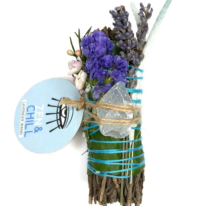 Lavender Zen And Chill Wand With Celestite - Heart of the Home Inc