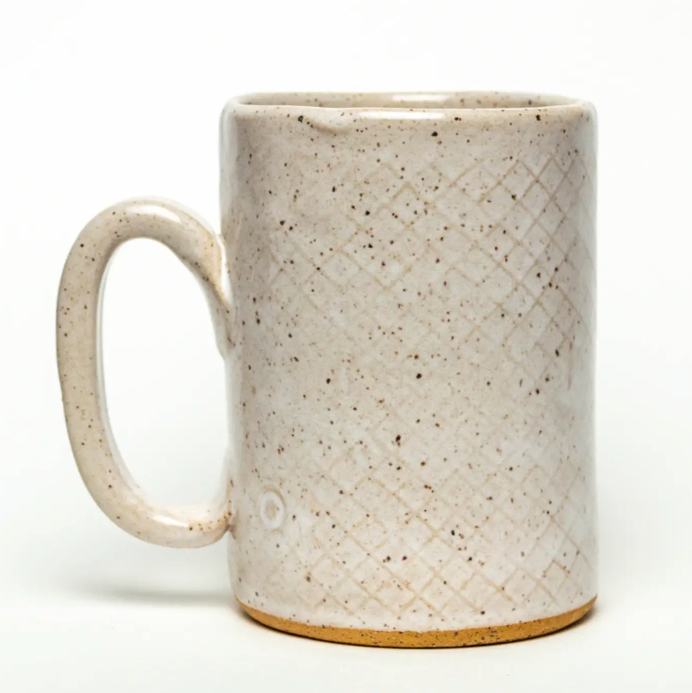 Cardinal Pattern Handmade Ceramic White Mug - Heart of the Home Inc