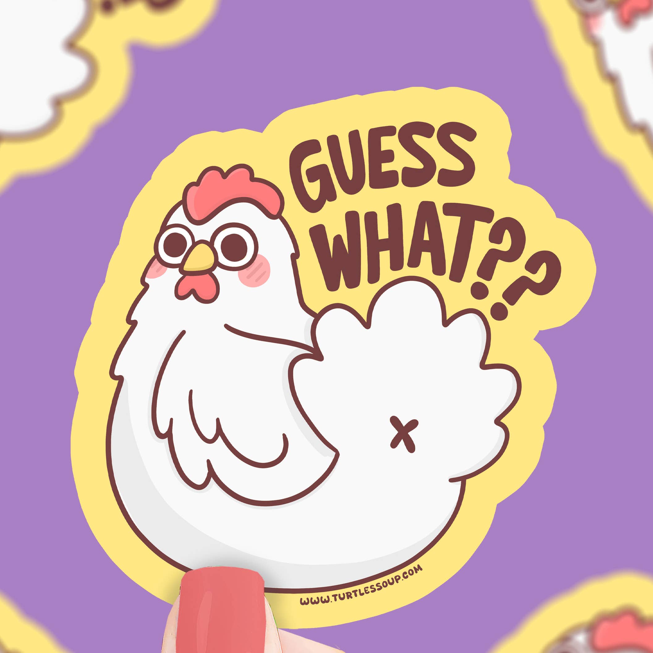 Guess What Chicken Butt Sticker