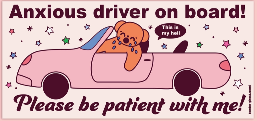 Anxious Driver Bumper Magnet - Heart of the Home Inc