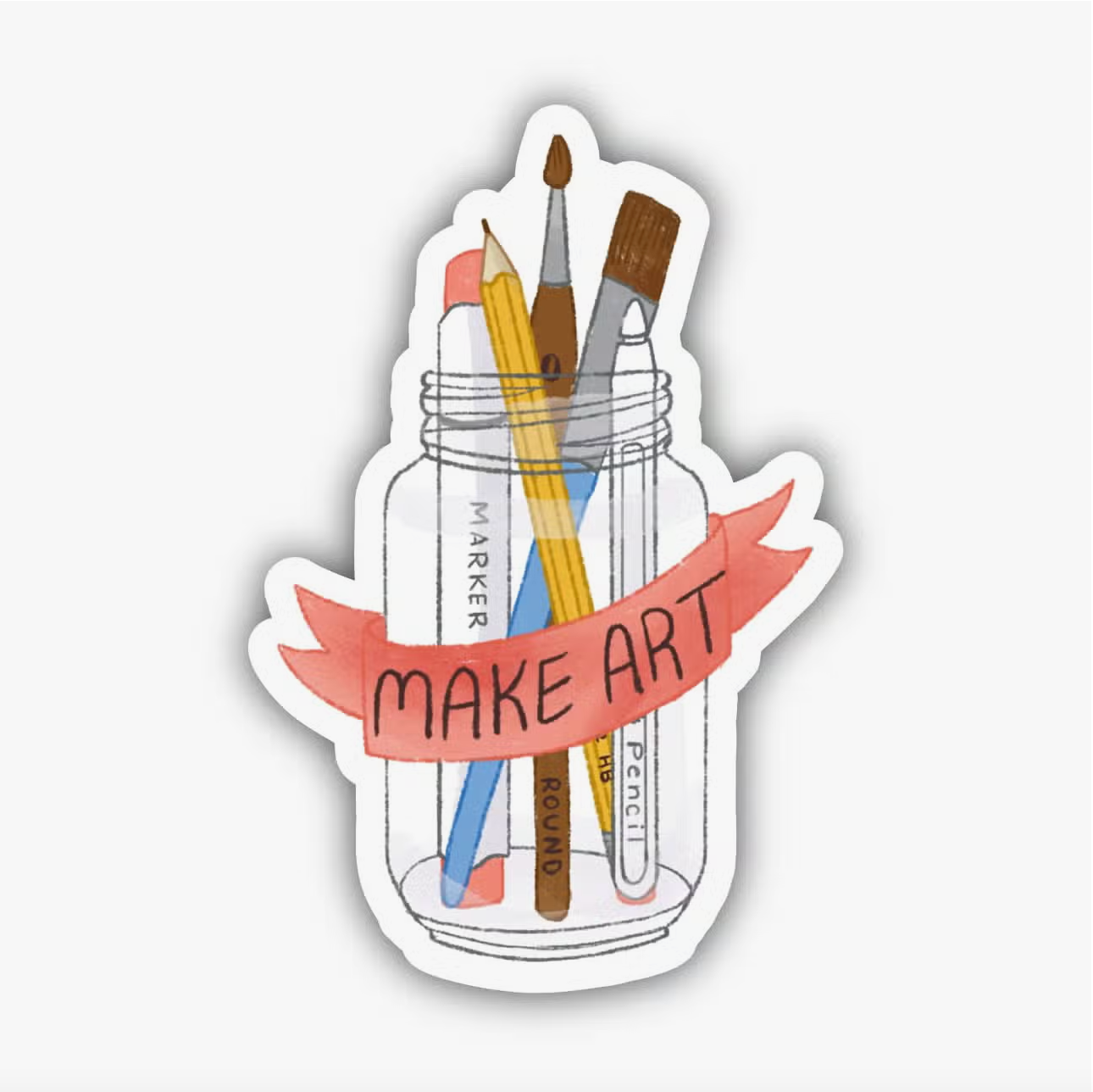 "Make Art" Vinyl Sticker - Heart of the Home LV