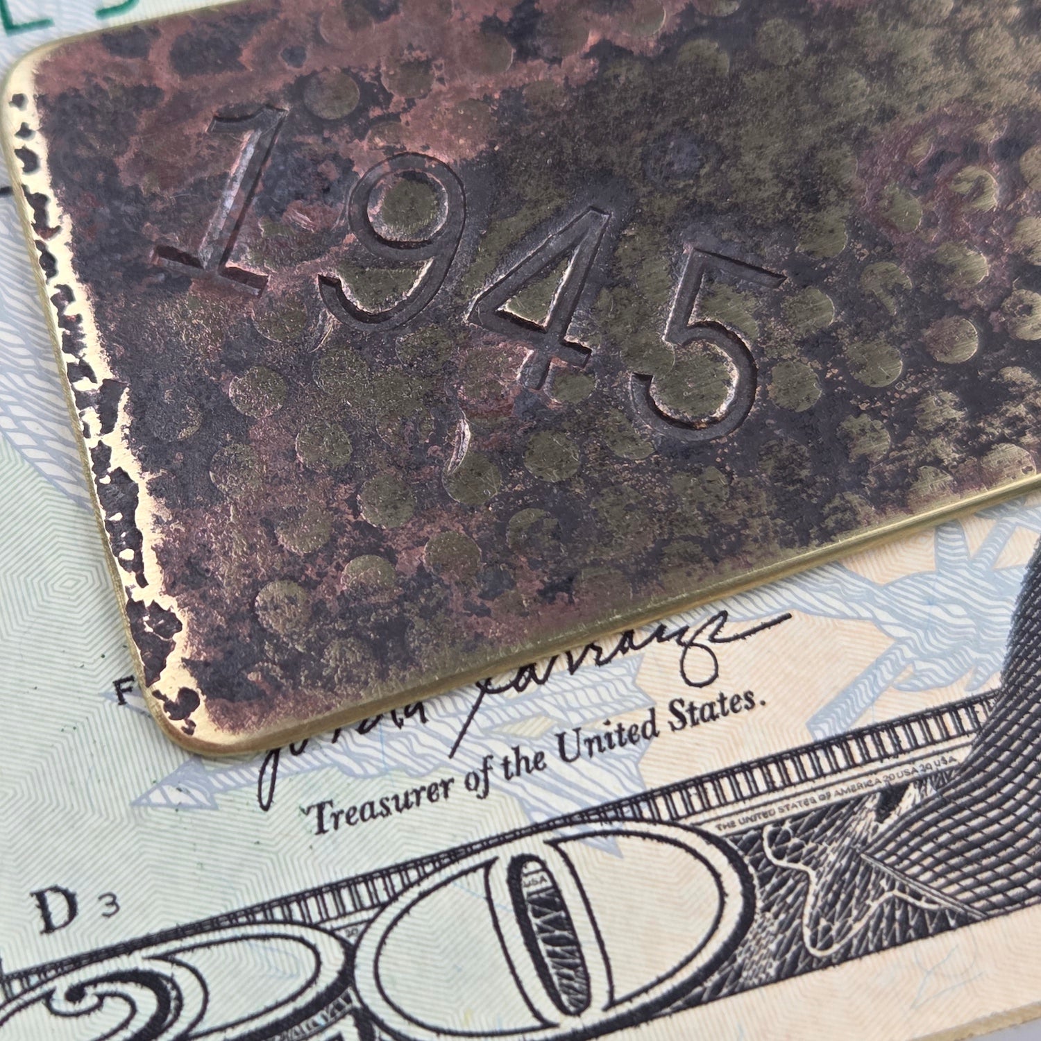 WWII Shell Casing Money Clip - 1945 Grid - Heart of the Home Inc