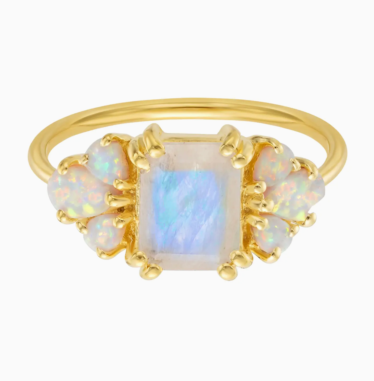 Empress Moonstone Ring in Gold - Size 7 - Heart of the Home Inc