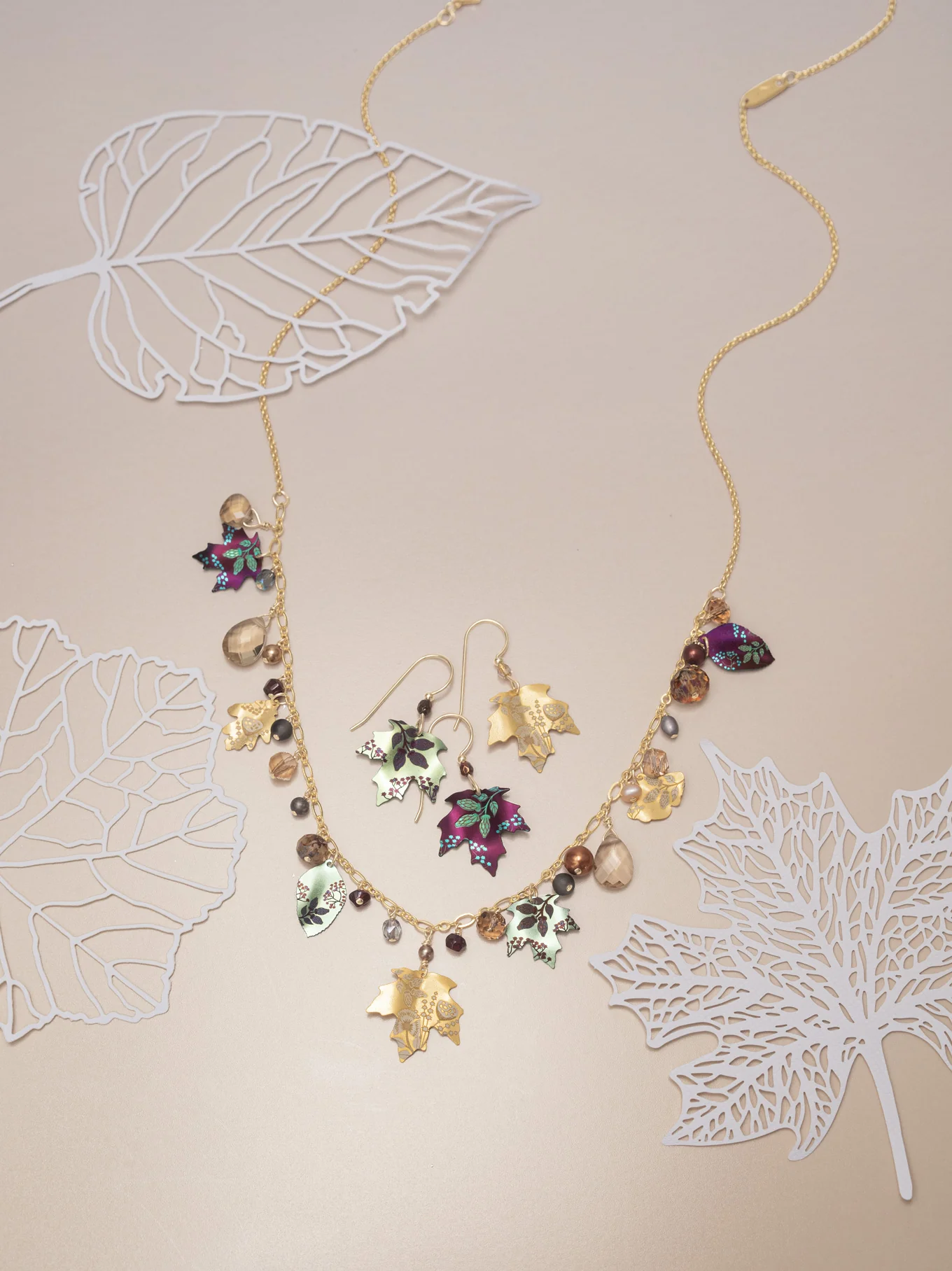 Blooming Maple Earrings in Sage - Heart of the Home Inc