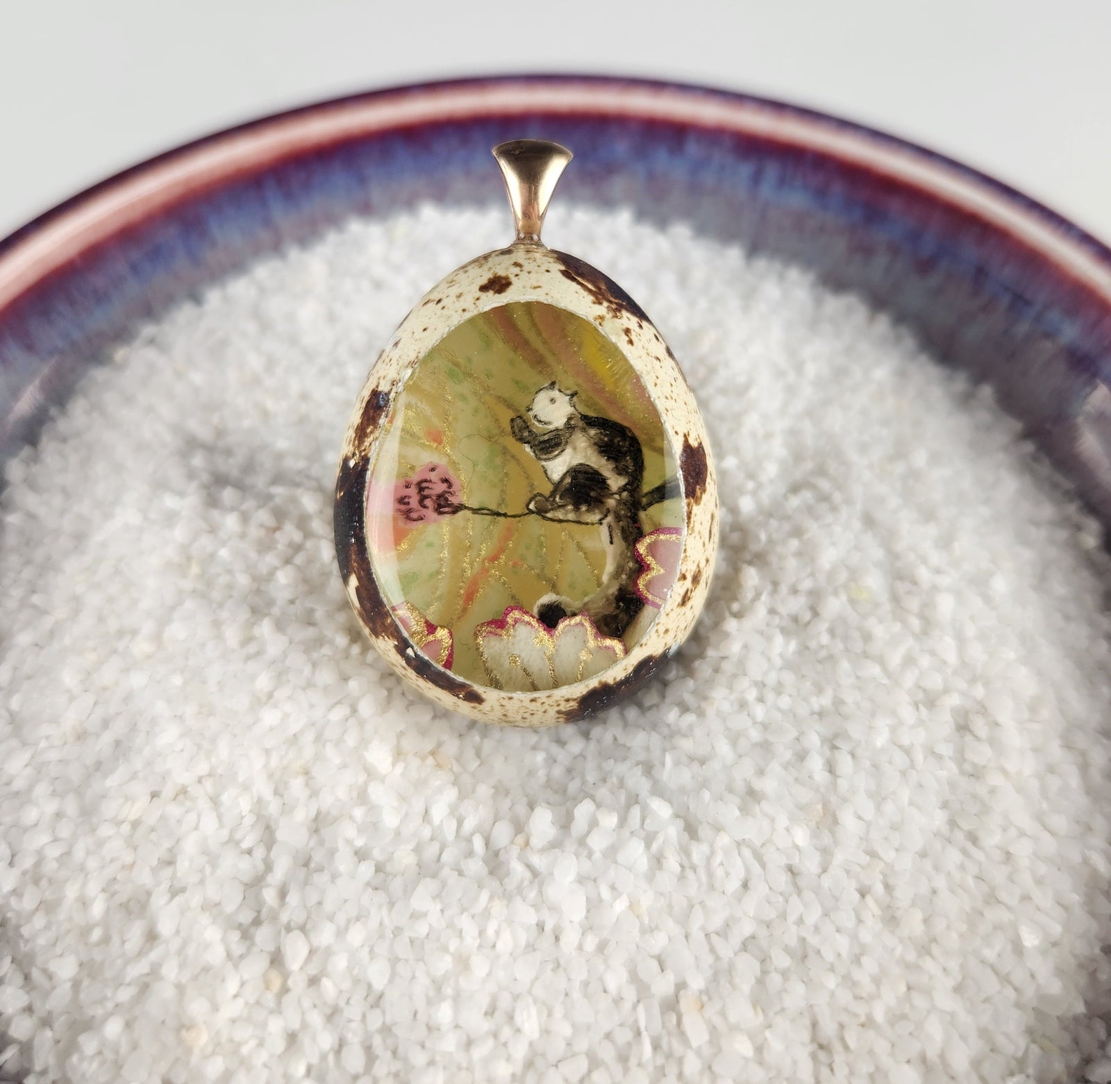 Squirrel on Branch Quail Egg - Heart of the Home Inc