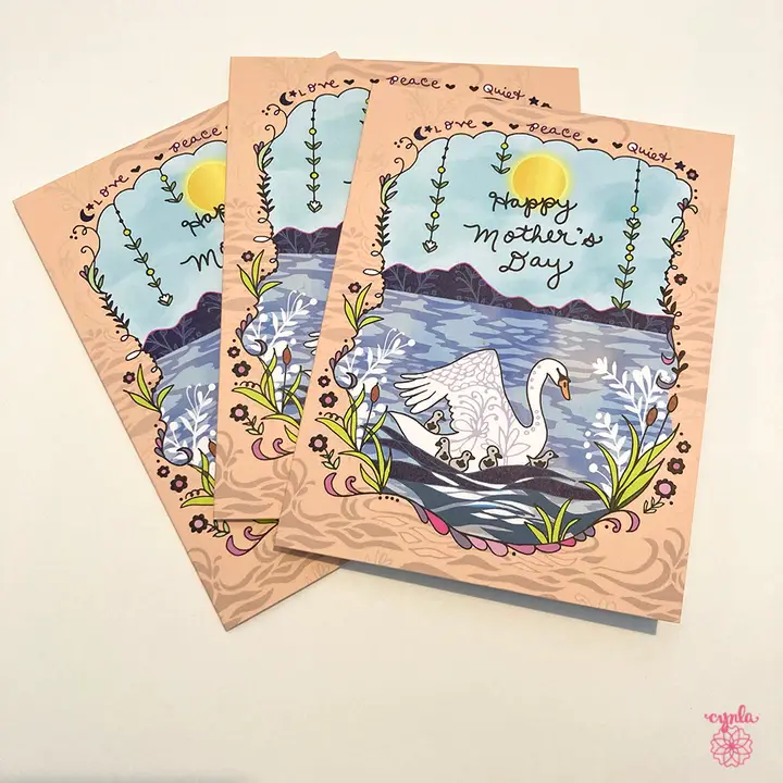 Mother's Day Swan Card - Heart of the Home LV