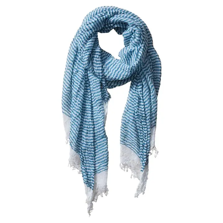 Insect Sheild Scarf - Blue with Tiny Stripes