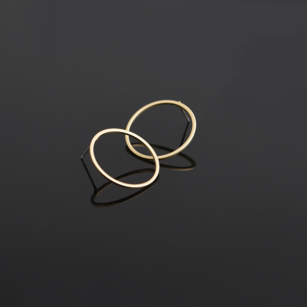 Haloes Earrings In Satin Gold - Heart of the Home Inc