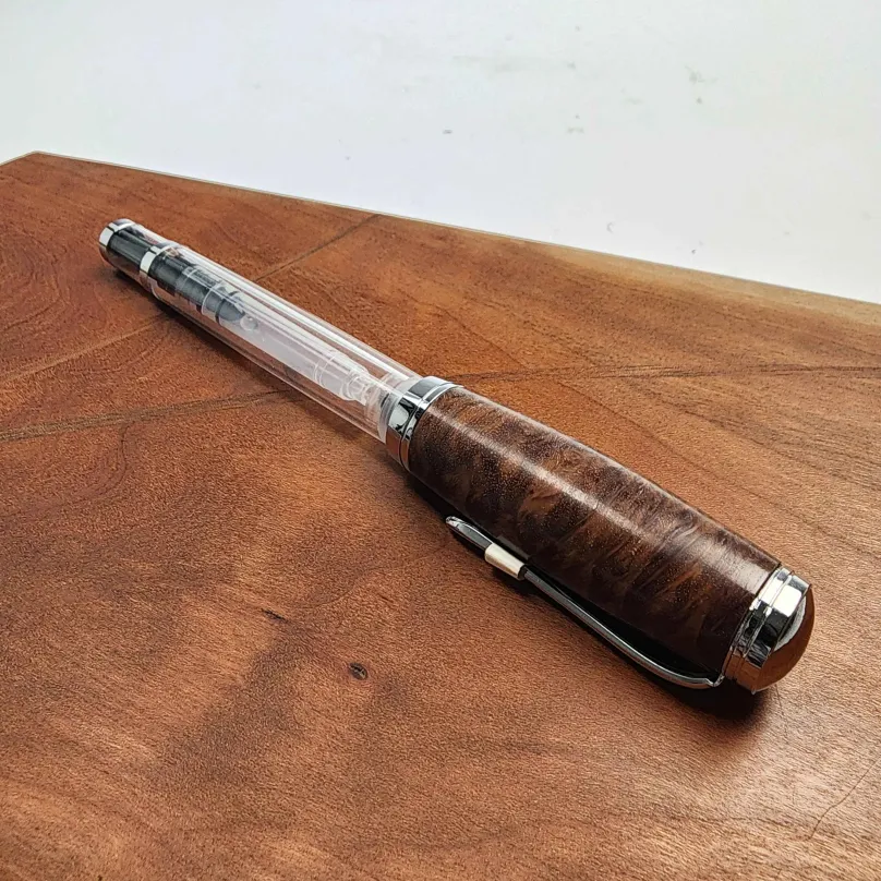 CC Pens CLARION DEMONSTRATOR FTN PEN RED RIVER BURL