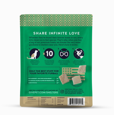 GivePet Meowsterpiece Freeze Dried Chicken Cat Treats - Heart of the Home Inc