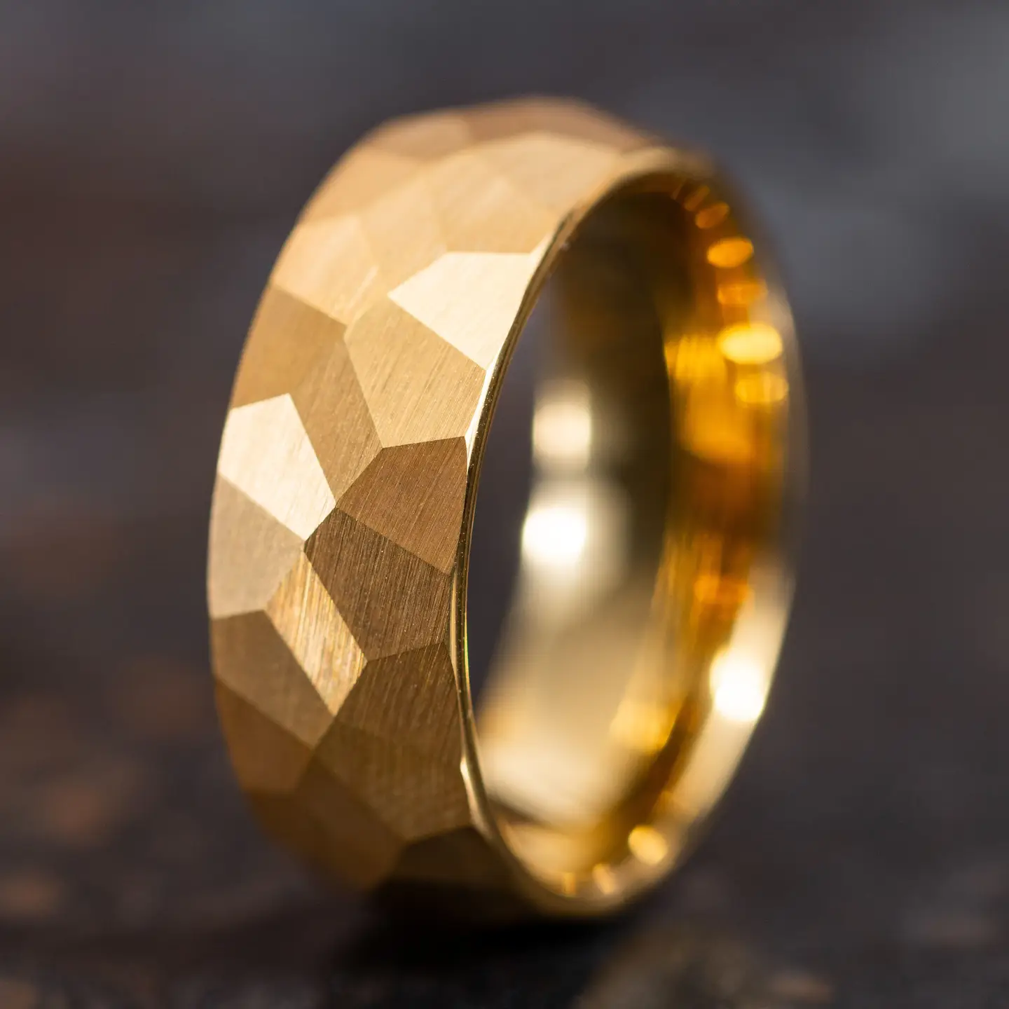 Hammered Gold Dome Band