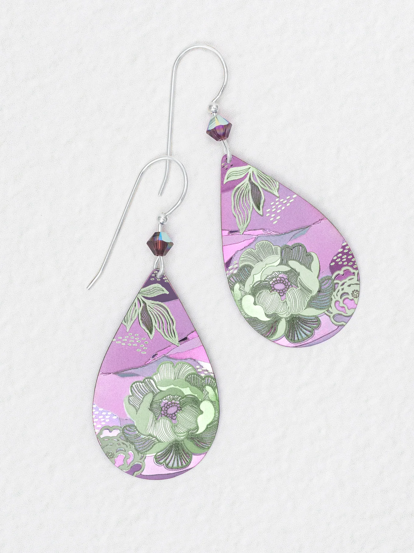 Cynthia Earrings in Violet - Heart of the Home Inc