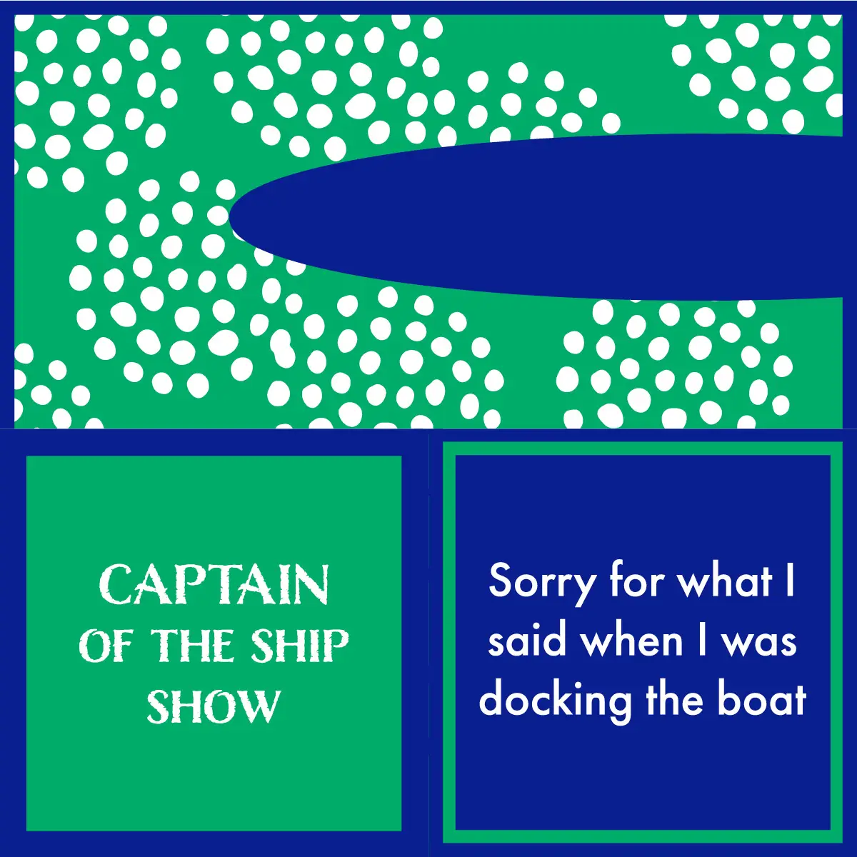 Captain of the Ship Show Cocktail Napkin - Heart of the Home Inc