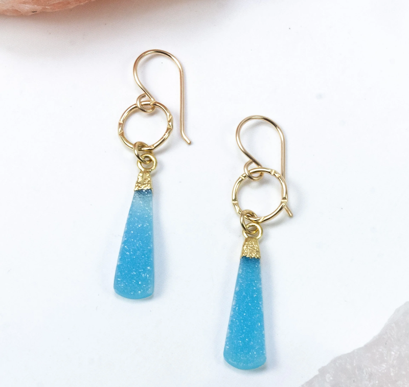 Druzy Waterfall Earrings - Heart of the Home Inc