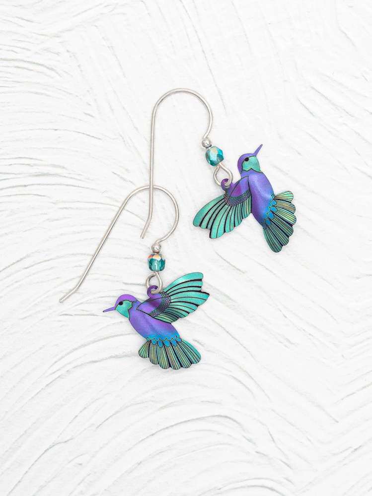 Picaflor Earrings in Ultra Violet - Heart of the Home Inc