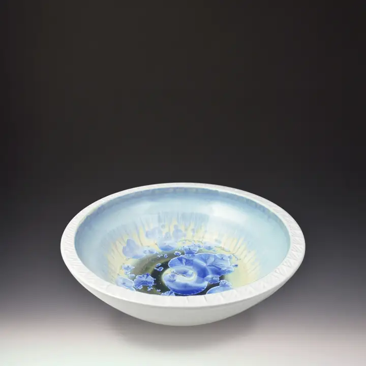 Sky White Small Tex Ceramic Platter - Heart of the Home Inc