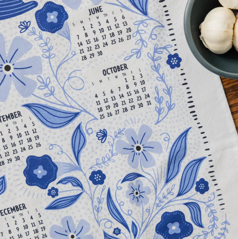 2026 Calendar Bluebird Tea Towel - Heart of the Home Inc