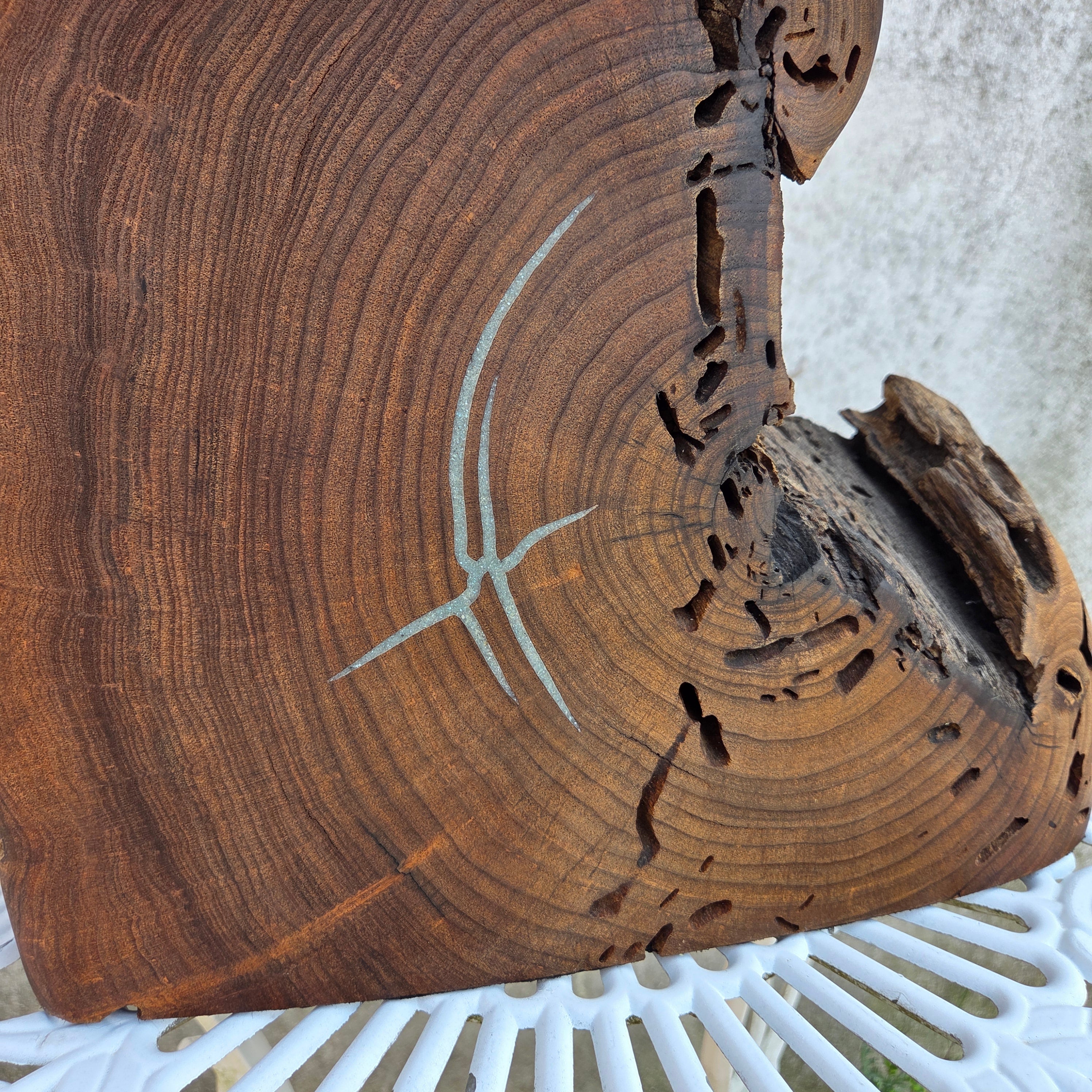 Mesquite & Turquoise Lamp with Punch Shade - Unique - Heart of the Home Inc
