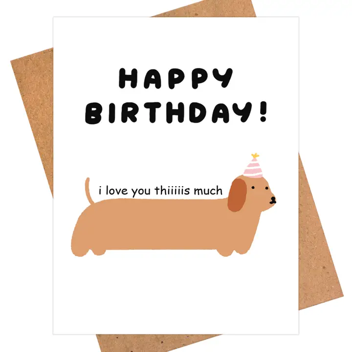Dachshund Birthday Card