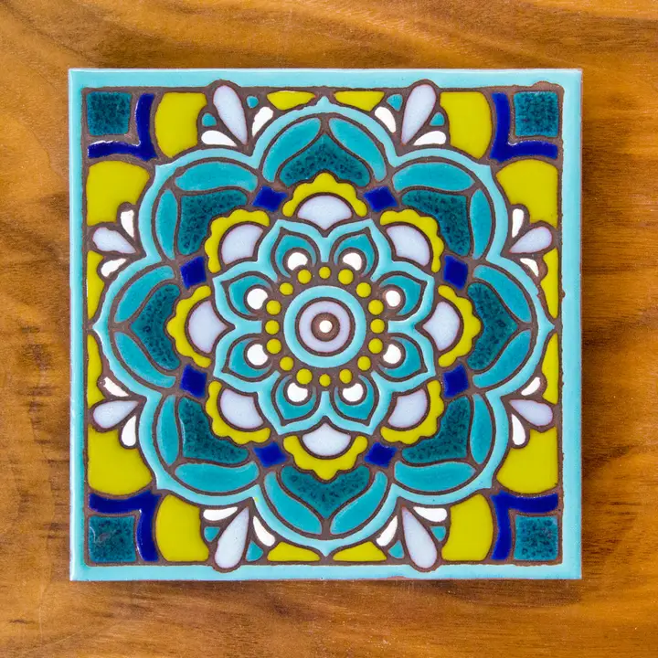 Traditional Mandala Glazed Tile - Heart of the Home Inc