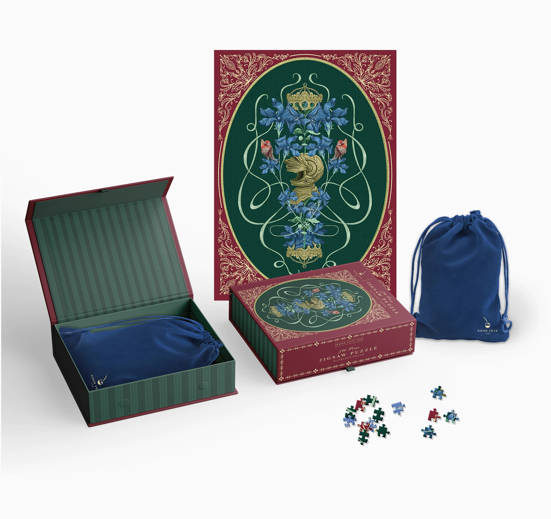 Enchanted Knight Helmet Cameo 500-Piece Puzzle - Heart of the Home Inc