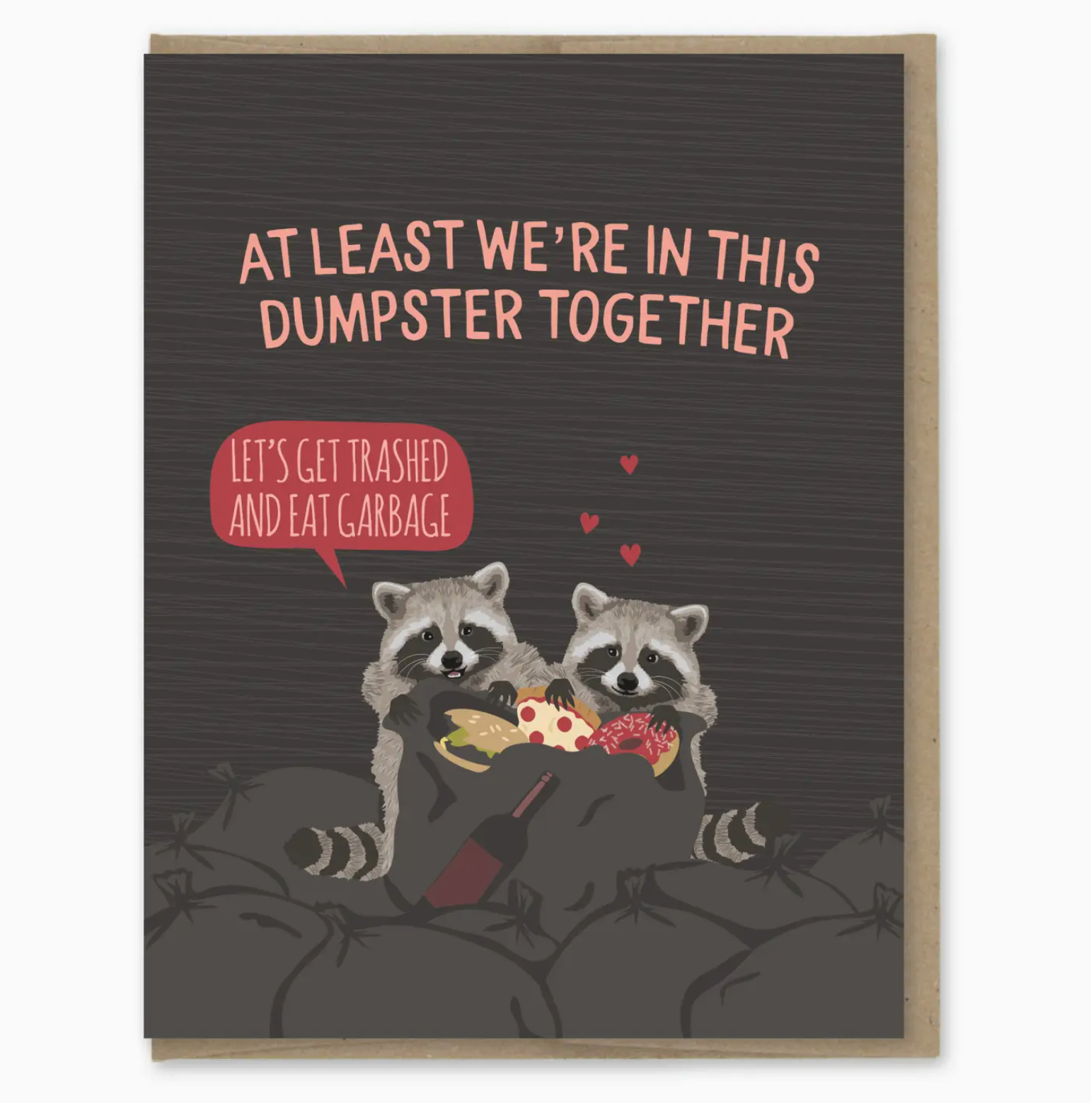 Dumpster Together Raccoons Card - Heart of the Home Inc