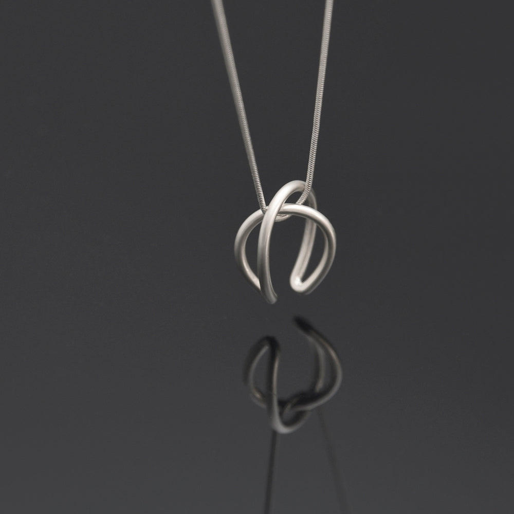 Twine Necklace in Satin Silver - Heart of the Home Inc