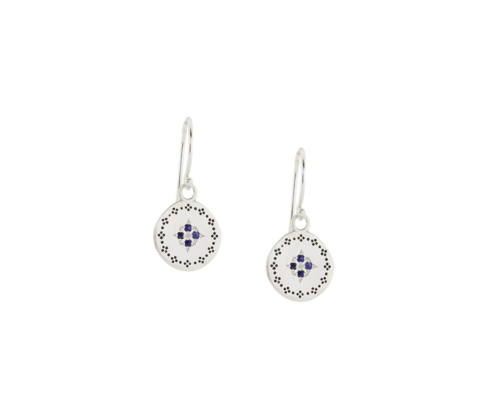 Four Star Nostalgia Earrings with Blue Sapphire - Heart of the Home Inc