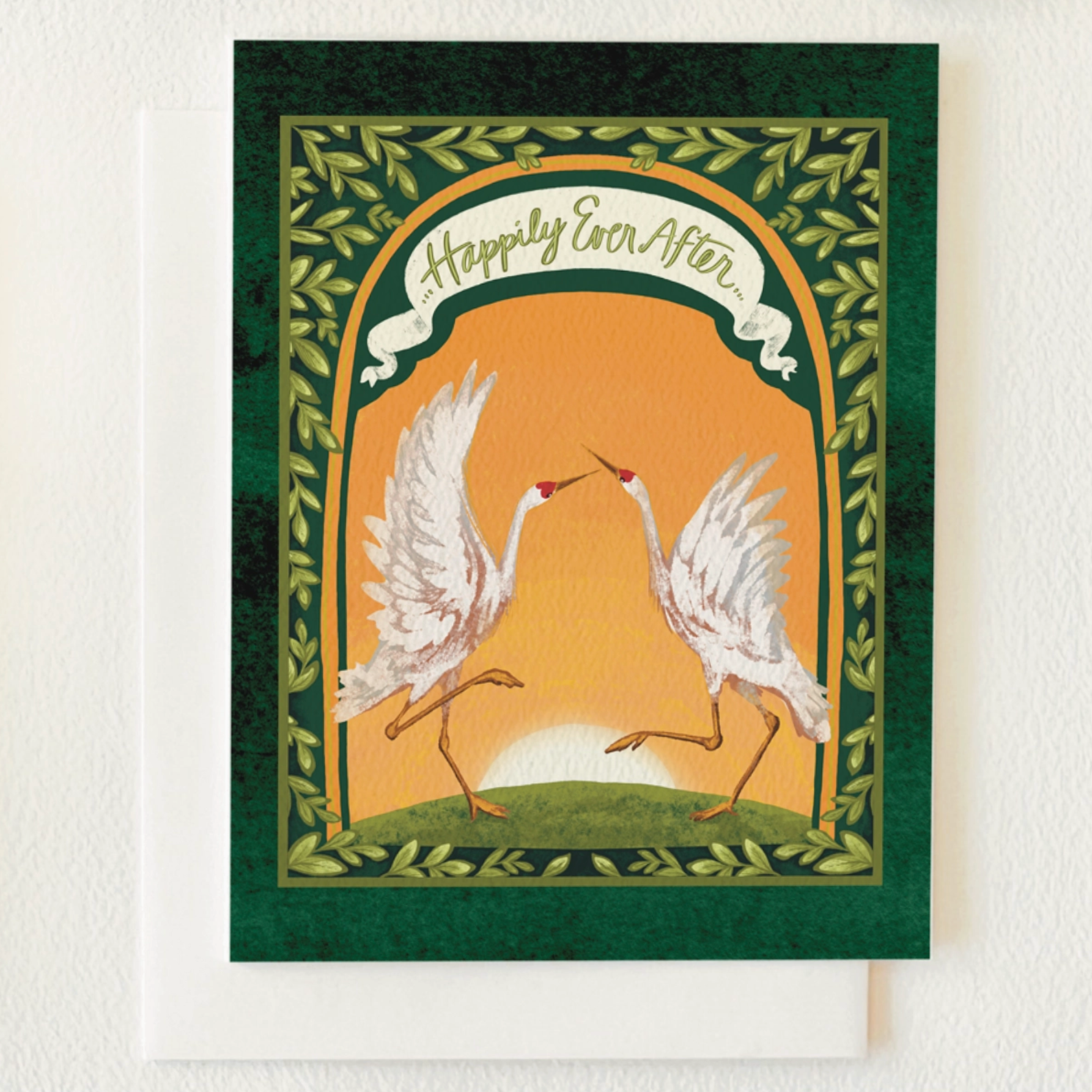 Happily Ever After Cranes Wedding Card - Heart of the Home Inc