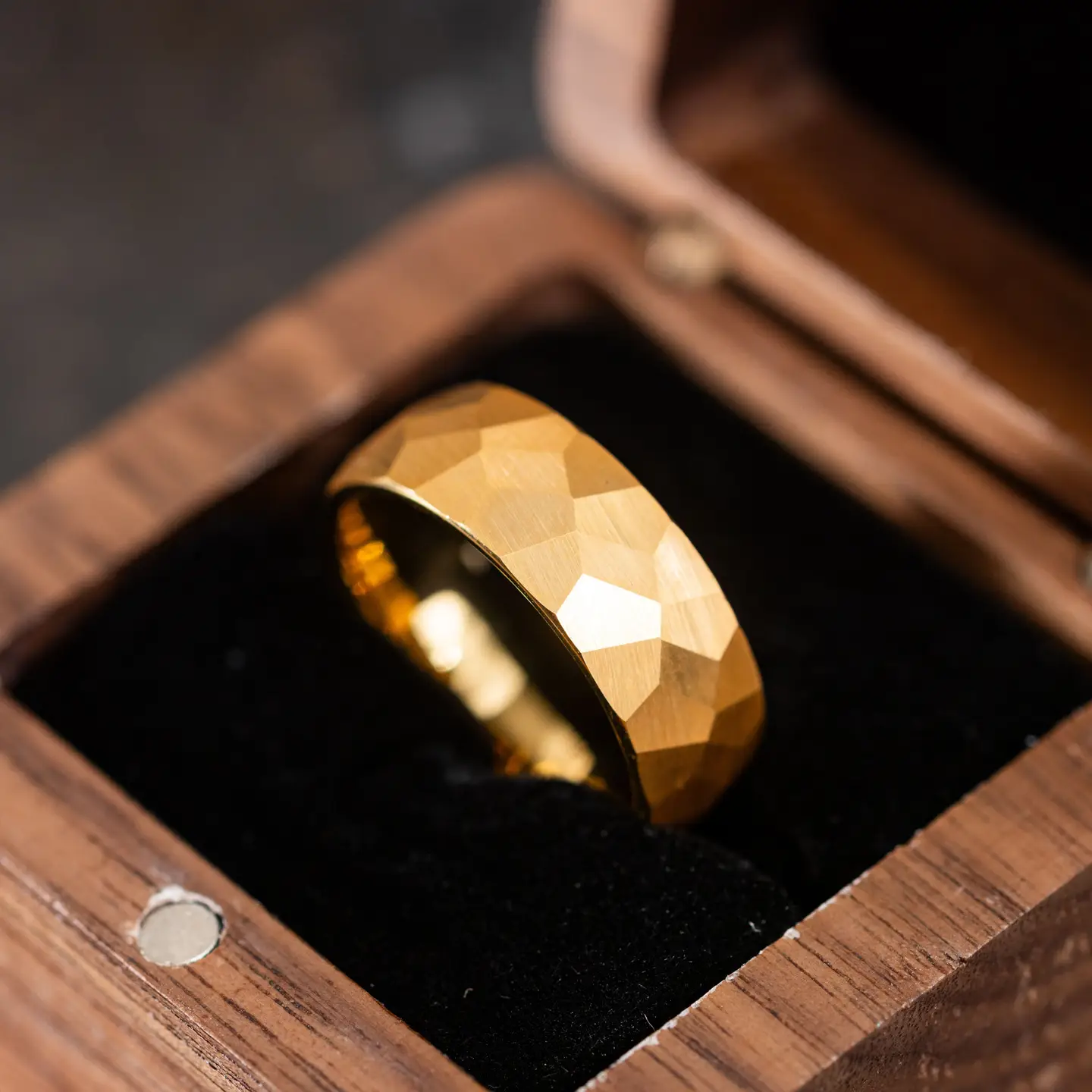 Hammered Gold Dome Band
