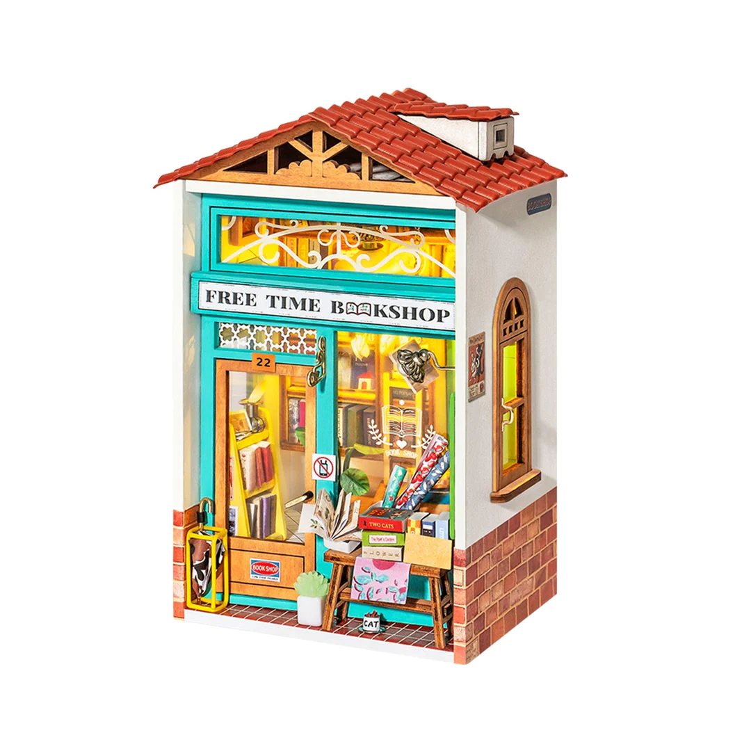 Free Time Bookshop Dollhouse Kit - Heart of the Home LV