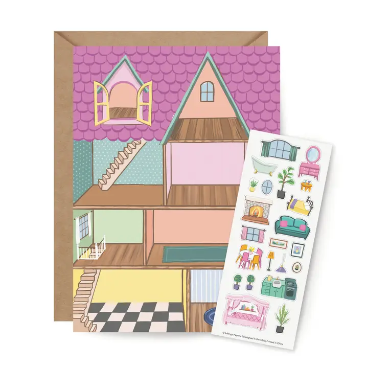 Dollhouse Sticker Scene Card - Heart of the Home Inc