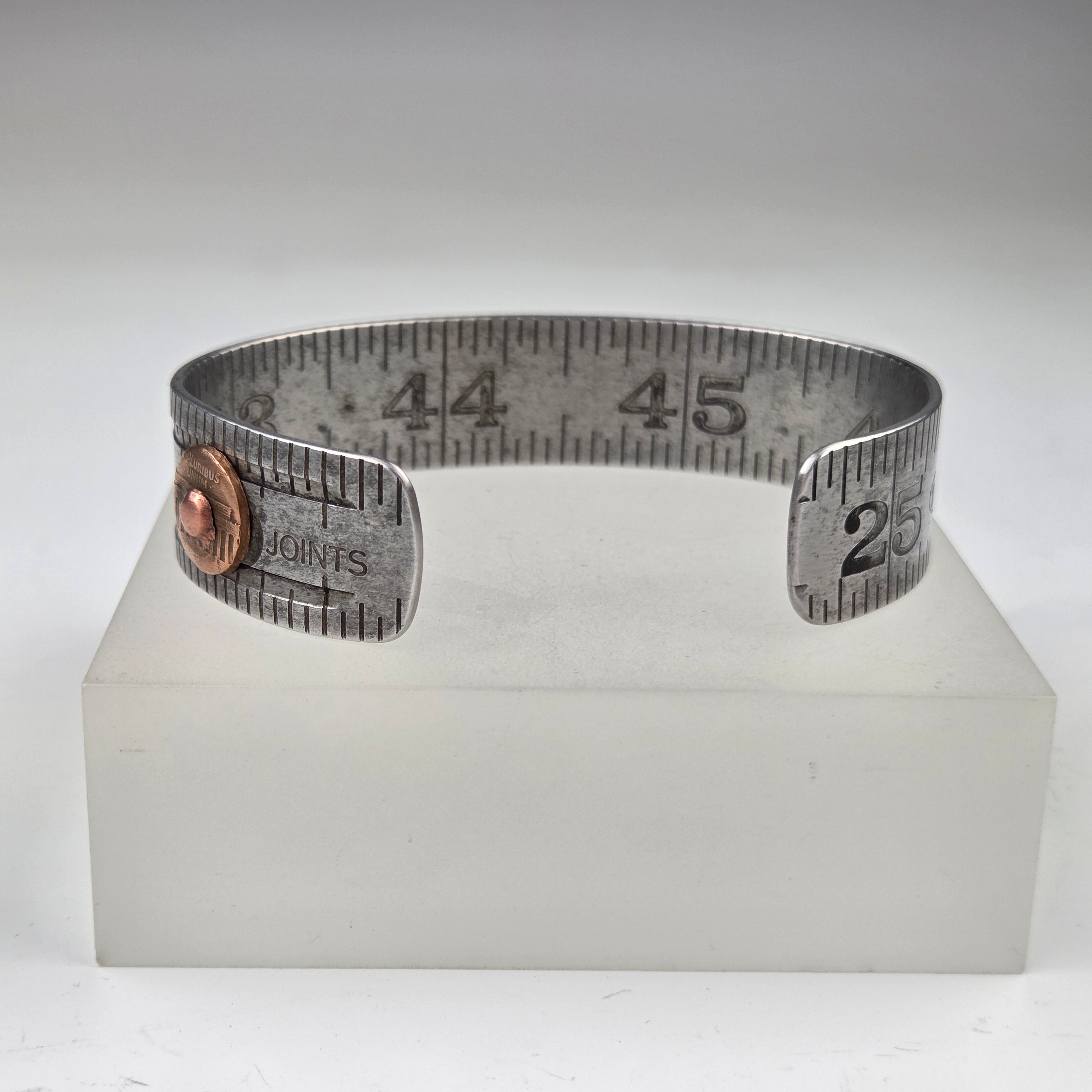 Reclaimed Ruler Cuff Bracelet - 25 to 29 - Heart of the Home Inc