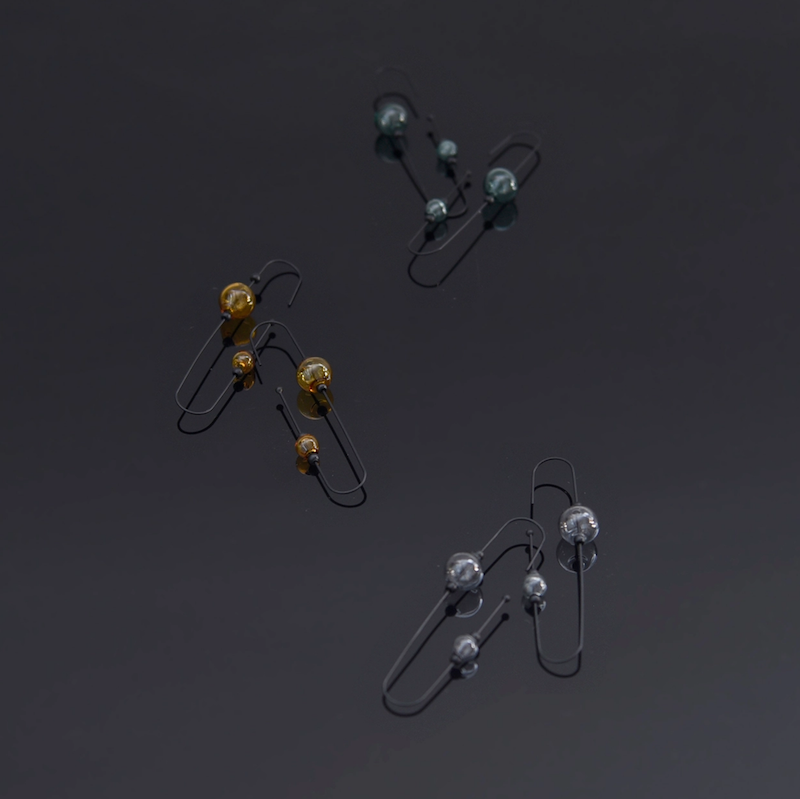 Amber Harp Hoop Earrings - Heart of the Home Inc