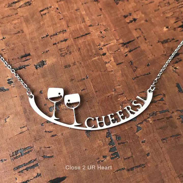 Cheers Wine Glasses Necklace - Heart of the Home LV