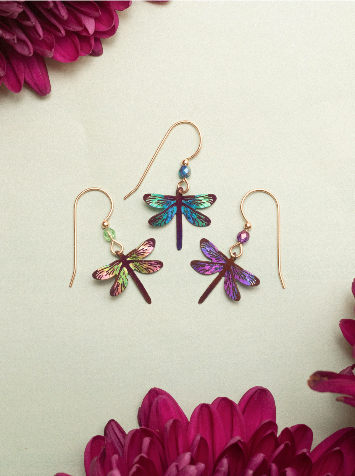 Dragonfly Dreams Earrings in Green - Heart of the Home LV