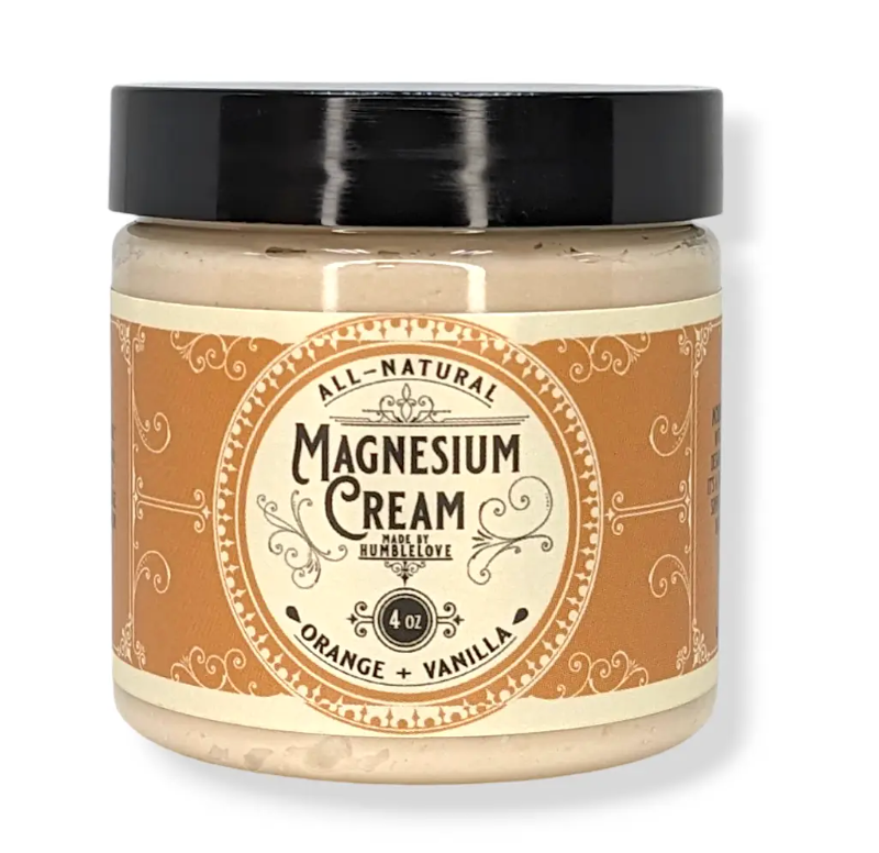 Humblelove Magnesium Cream - Orange + Vanilla 4oz | Heart of the