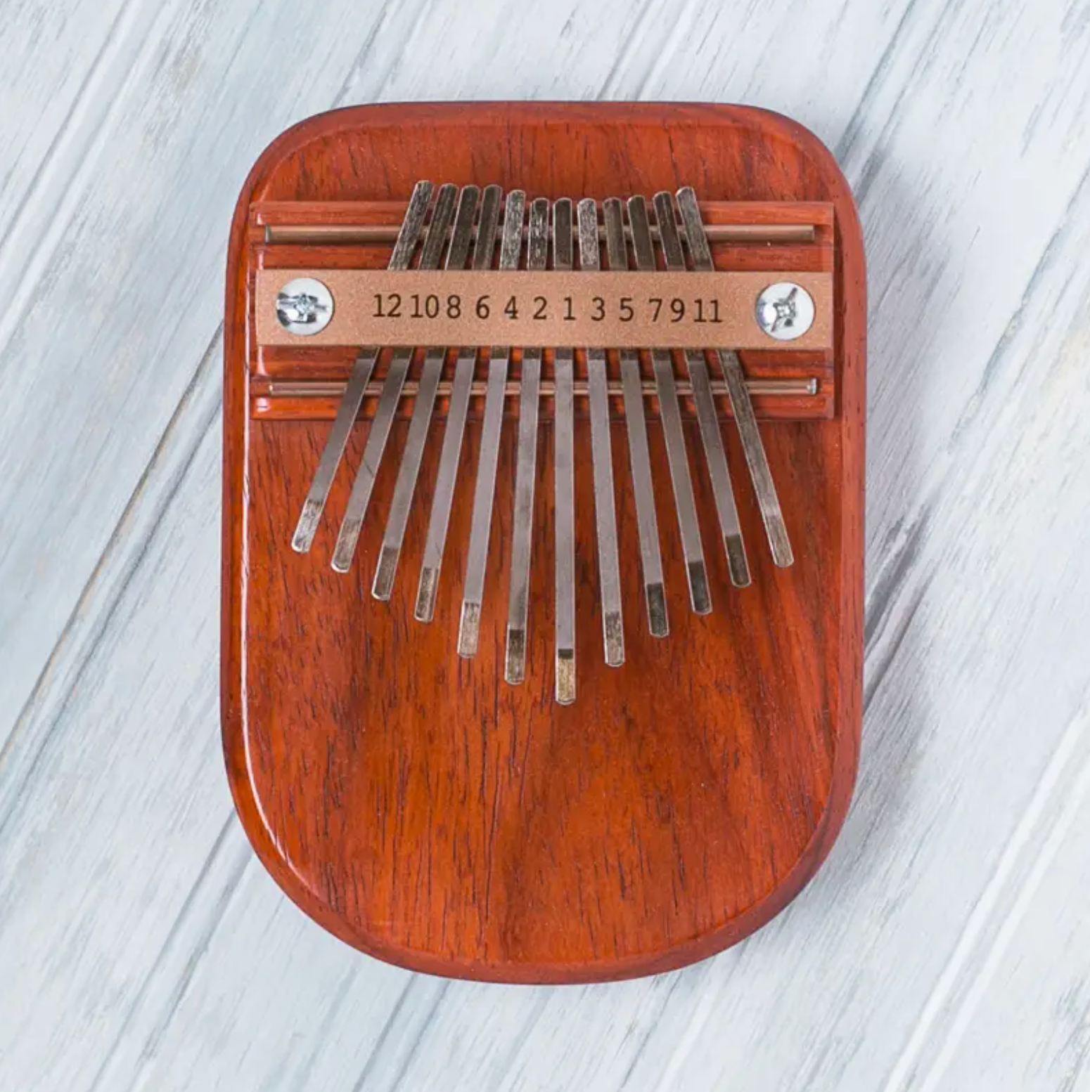 12 Key Padauk Thumb Piano - Heart of the Home Inc