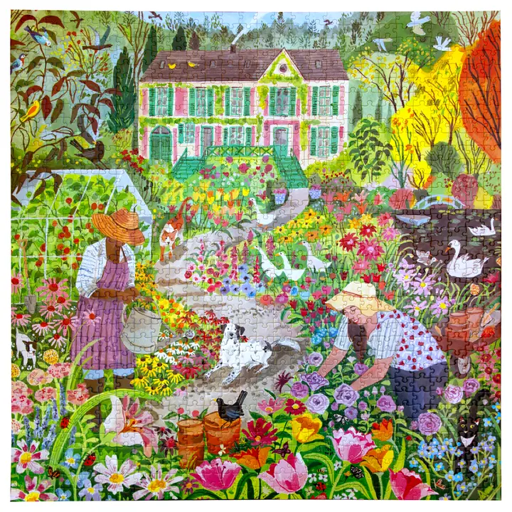 French Flower Garden 1000 Piece Puzzle - Heart of the Home Inc