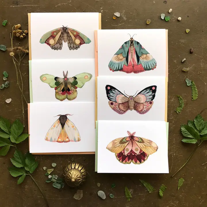 Moths Small Card Pack - Heart of the Home Inc