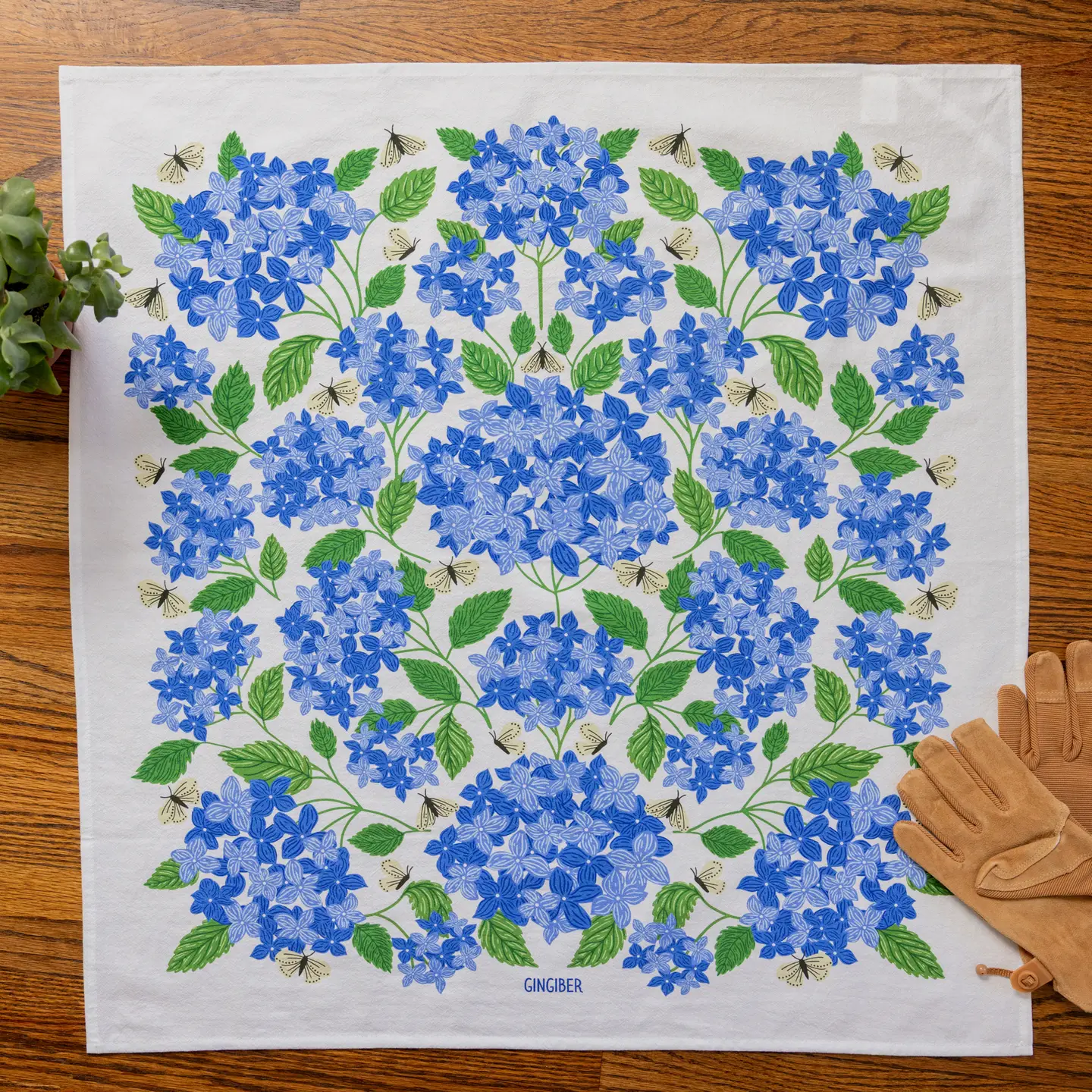 Blue Hydrangea Tea Towel - Heart of the Home Inc
