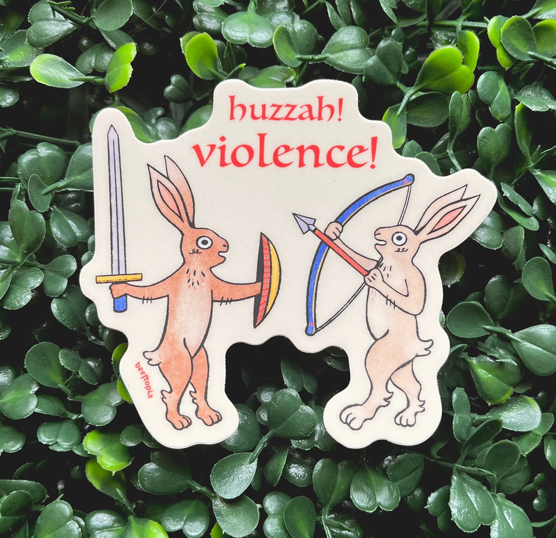 Huzzah ! Violence ! Sticker
