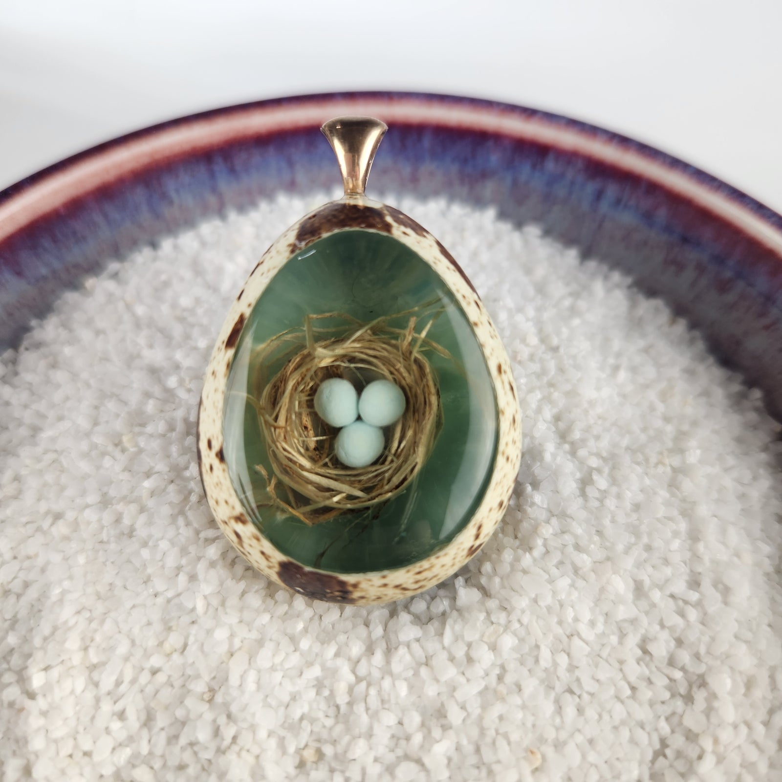 Robin's Egg Blue Nest Quail Egg - Heart of the Home Inc